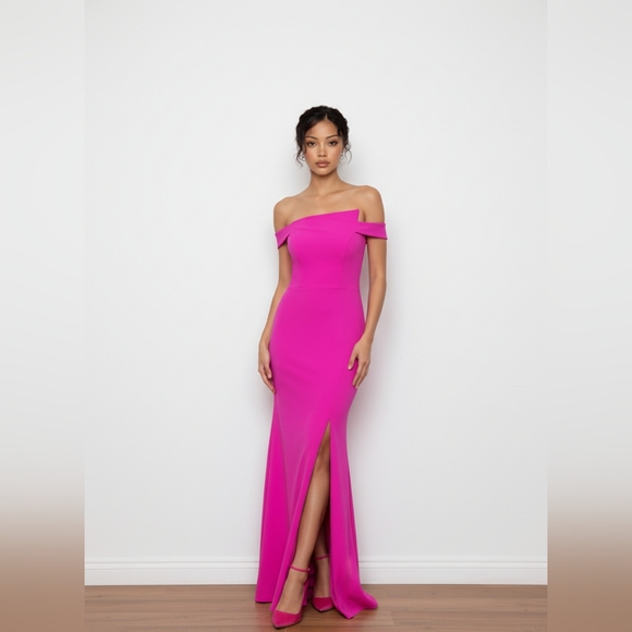 Xscape Women's Petite Evening Asymmetric Dress Size 14 - Picture 10 of 12